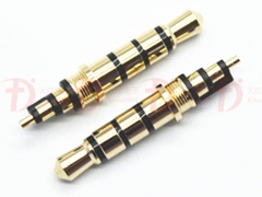 耳機(jī)插頭-3.5mm4級(jí)4.5盤23.4L鍍金黑膠